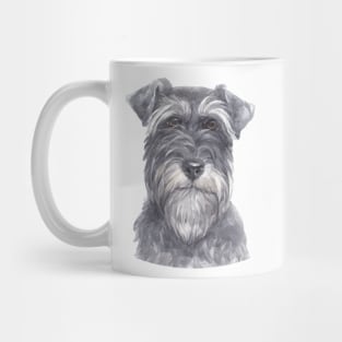 Salt & Pepper Miniature Schnauzer Watercolor Art Mug